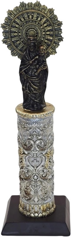 Figura Virgen del Pilar, resina pintada a mano