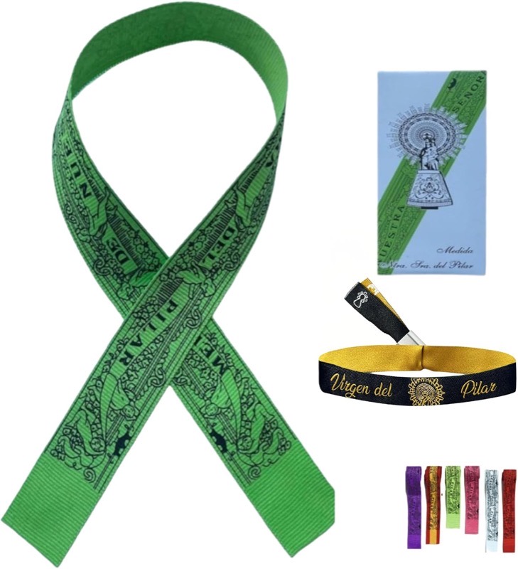 Cinta Medida de la Virgen del Pilar — Verde