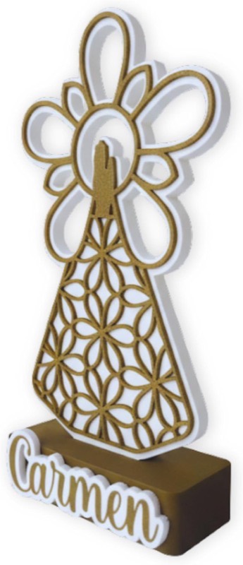 Figura Virgen del Pilar personalizable con nombre